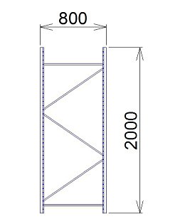 Rám Midi Rack 2000 x 800 mm