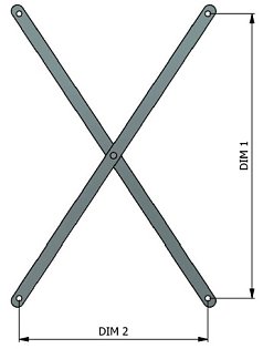 Zavětrování pro pole 1000 mm - sada